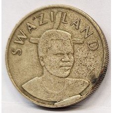 SWAZILAND 1996 . ONE 1 LILANGENI COIN . ERROR . BLOB ON EDGE